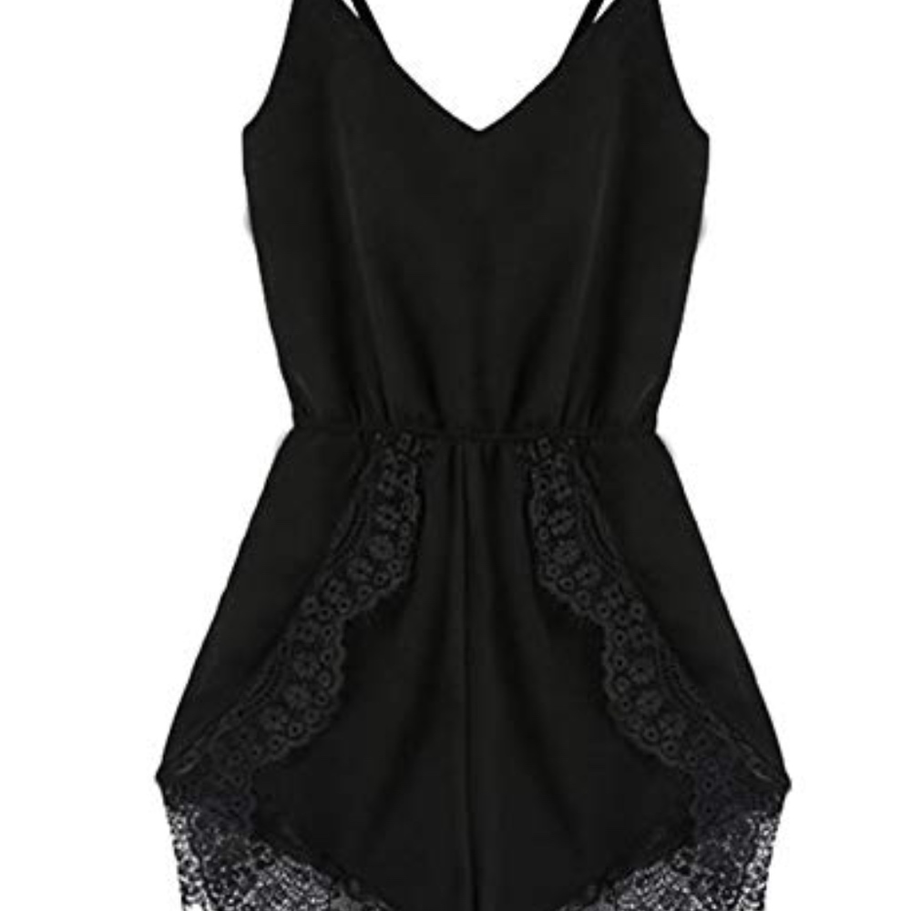 Black Lace Romper